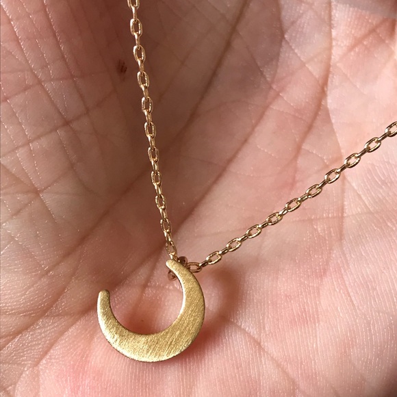 Moon Gold Tone Necklace - Picture 1 of 2